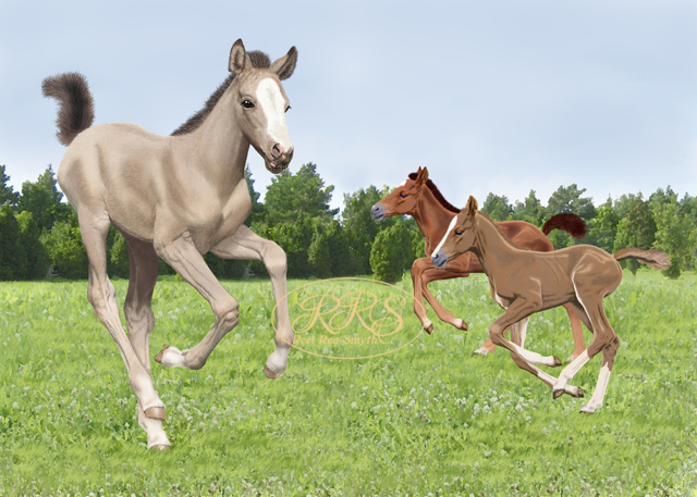 K. Luige „Vahvate hobuste aasta“ illustratsioon